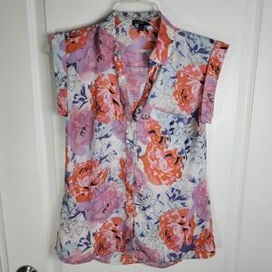 Womens The Limited Ashton XS Floral Semi Sheer Multi Color
